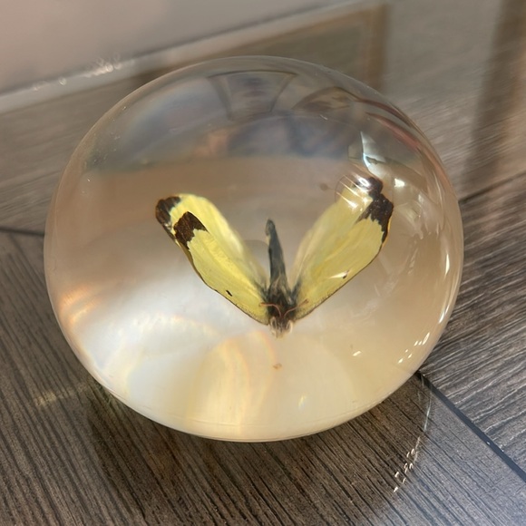 TARAX INFINITY PRODUCTS Yellow Butterfly PAPERWEIGHT, HANDCRAFTED IN CANADA - Picture 5 of 17